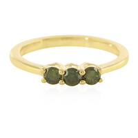 Bague en argent et Diamant vert I3