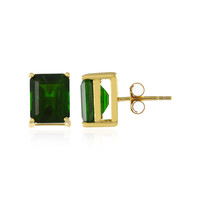 Boucles d'oreilles en argent et Diopside de Russie
