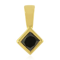 Pendentif en argent et Diamant noir