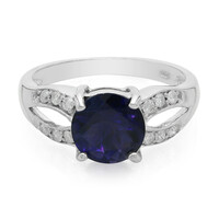 Bague en argent et Iolite de Ceylan