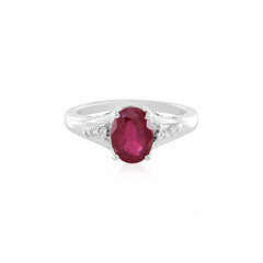 Bague en argent et Rubis de Madagascar