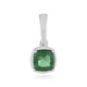 Pendentif en argent et Apatite verte