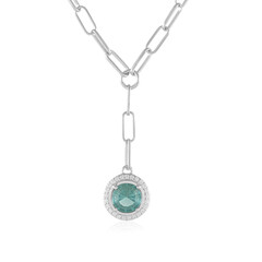 Collier en argent et Fluorite verte