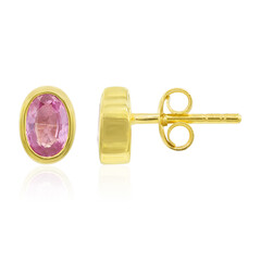 Boucles d'oreilles en or et Saphir parme (Adela Gold)