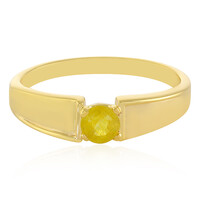 Bague en argent et Saphir jaune de Madagascar