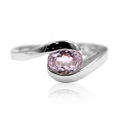 Bague en argent et Kunzite du Brésil