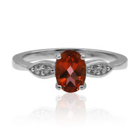 Bague en argent et Topaze mandarine