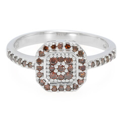Bague en argent et Diamant fantaisie