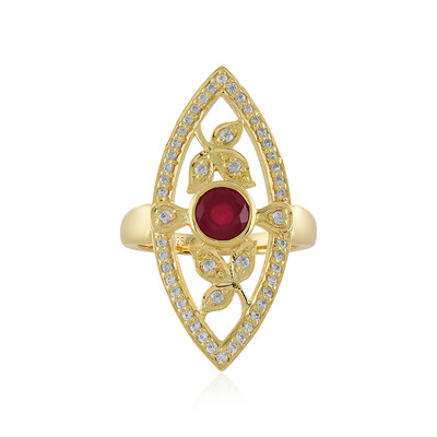 Bague en argent et Rubis de Madagascar