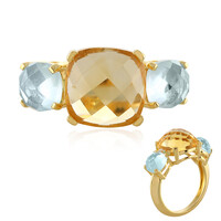 Bague en argent et Citrine