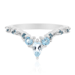 Bague en argent et Topaze bleu ciel