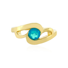 Bague en argent et Opale bleue d'Éthiopie