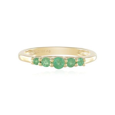 Bague en argent et Emeraude de Colombie
