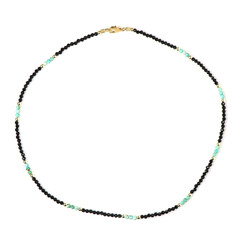 Collier en argent et Spinelle noir