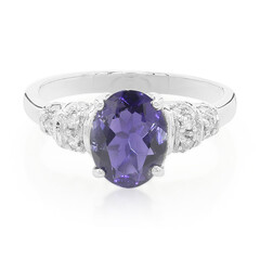 Bague en argent et Iolite de Ceylan