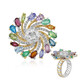 Bague en argent et Quartz blanc (Gems en Vogue)