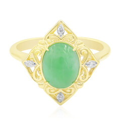Bague en or et Jadéite Vert Royal