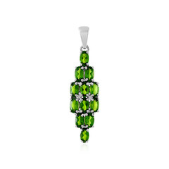 Pendentif en argent et Diopside de Russie