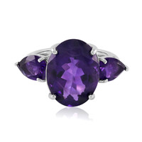 Bague en argent et Améthyste de Zambie