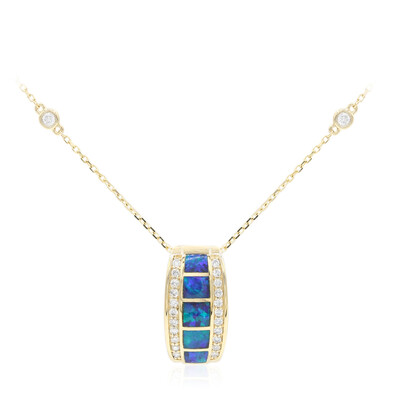 Collier en or et Opale noire de Lightning Ridge (CIRARI)