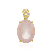 Pendentif en argent et Quartz rose
