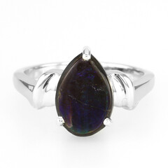 Bague en argent et Ammolite
