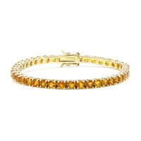 Bracelet en argent et Citrine Madère