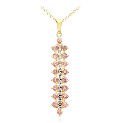 Collier en or et Saphir Padparadscha non chauffé (AMAYANI)