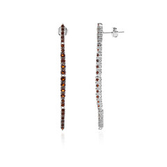 Boucles d'oreilles en argent et Grenat du Mozambique