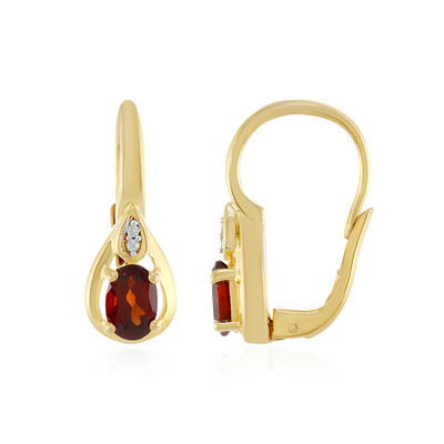 Boucles d'oreilles en argent et Grenat du Mozambique