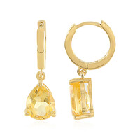 Boucles d'oreilles en argent et Citrine