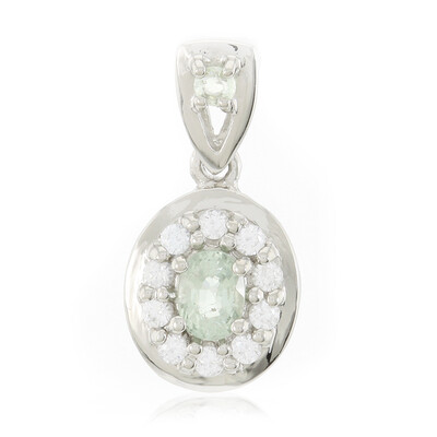 Pendentif en argent et Tourmaline cuprifère