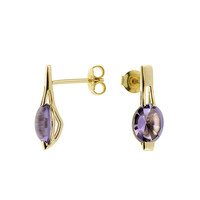 Boucles d'oreilles en or et Améthyste