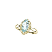 Bague en or et Topaze bleu ciel