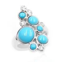 Bague en argent et Turquoise Sleeping Beauty (Anne Bever)