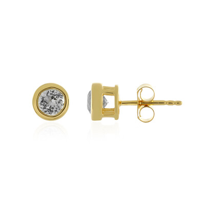 Boucles d'oreilles en argent et Kunzite jaune canari