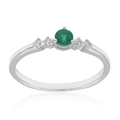Bague en or et Emeraude de Zambie AAA (CIRARI)