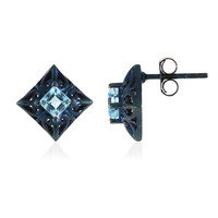 Boucles d'oreilles en argent et Topaze bleu ciel
