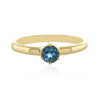 Bague en argent et Topaze bleu de Londres