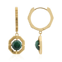 Boucles d'oreilles en argent et Malachite