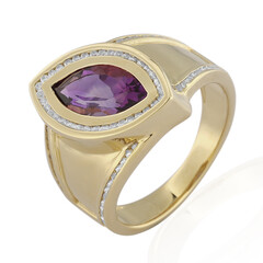 Bague en argent et Améthyste d'Uruguay (de Melo)