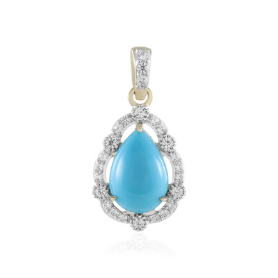Pendentif en or et Turquoise Sleeping Beauty