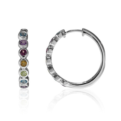Boucles d'oreilles en argent et Topaze bleu Suisse