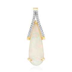 Pendentif en or et Opale blanche du Brésil