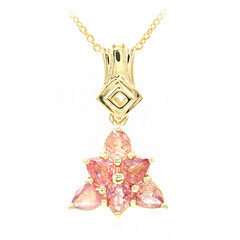 Collier en or et Saphir Padparadscha non chauffé (AMAYANI)