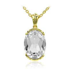 Collier en argent et Topaze blanche