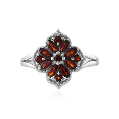 Bague en argent et Grenat du Mozambique