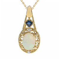 Collier en or et Opale Welo AAA