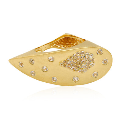 Bague en argent et Topaze blanche (MONOSONO COLLECTION)