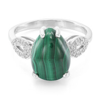 Bague en argent et Malachite